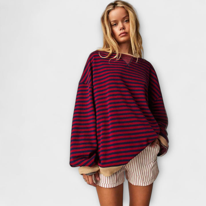 Mary - Pull oversized a rayas lilas