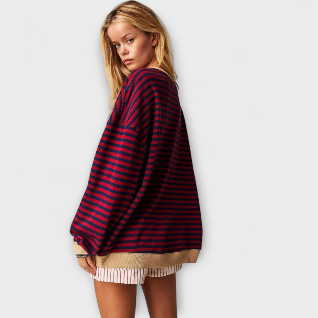 Mary - Pull oversized a rayas lilas