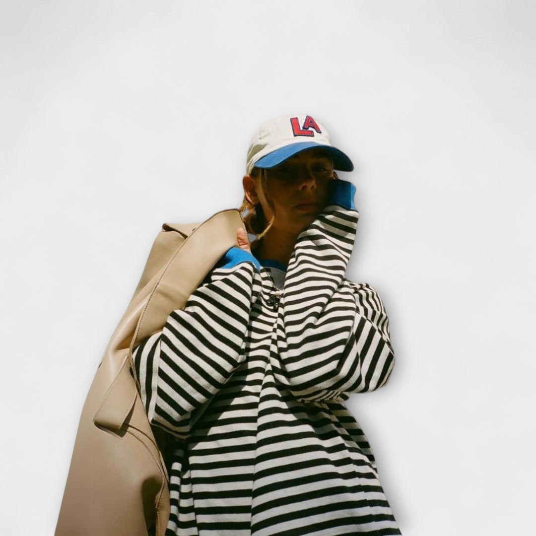 Mary - Pull oversized a rayas lilas