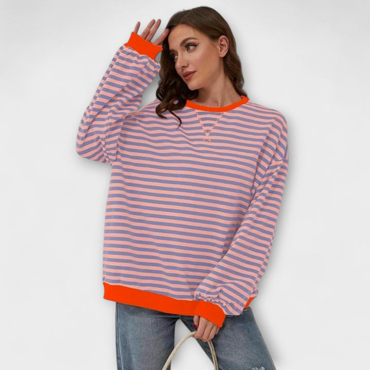 Mary - Pull oversized a rayas lilas