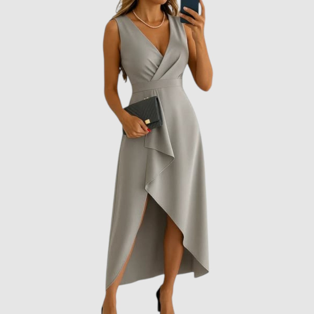 Valerie - Vestido envolvente elegante con escote en V Mujer
