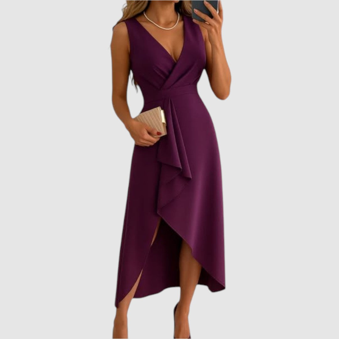 Valerie - Vestido envolvente elegante con escote en V Mujer