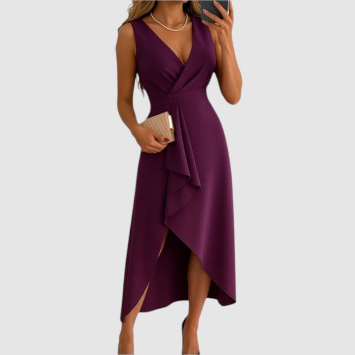 Valerie - Vestido envolvente elegante con escote en V Mujer
