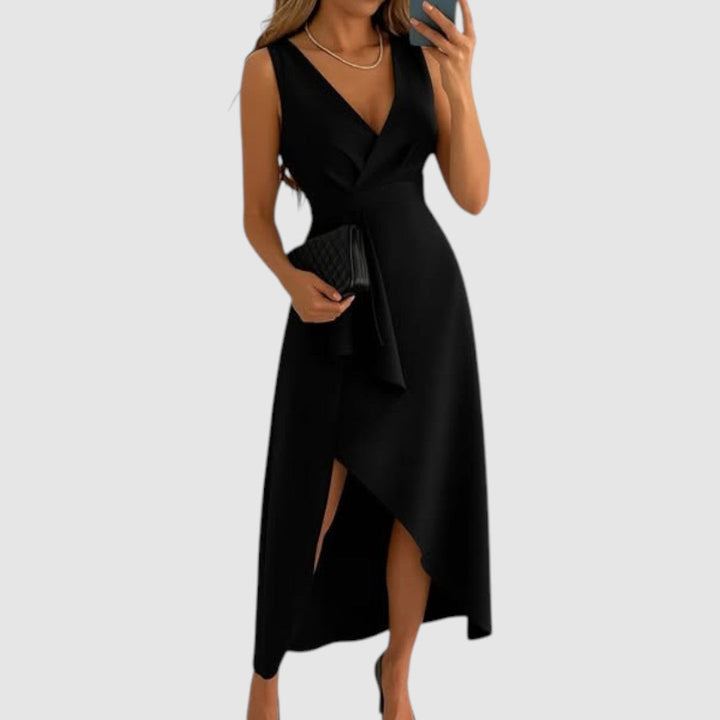 Valerie - Vestido envolvente elegante con escote en V Mujer