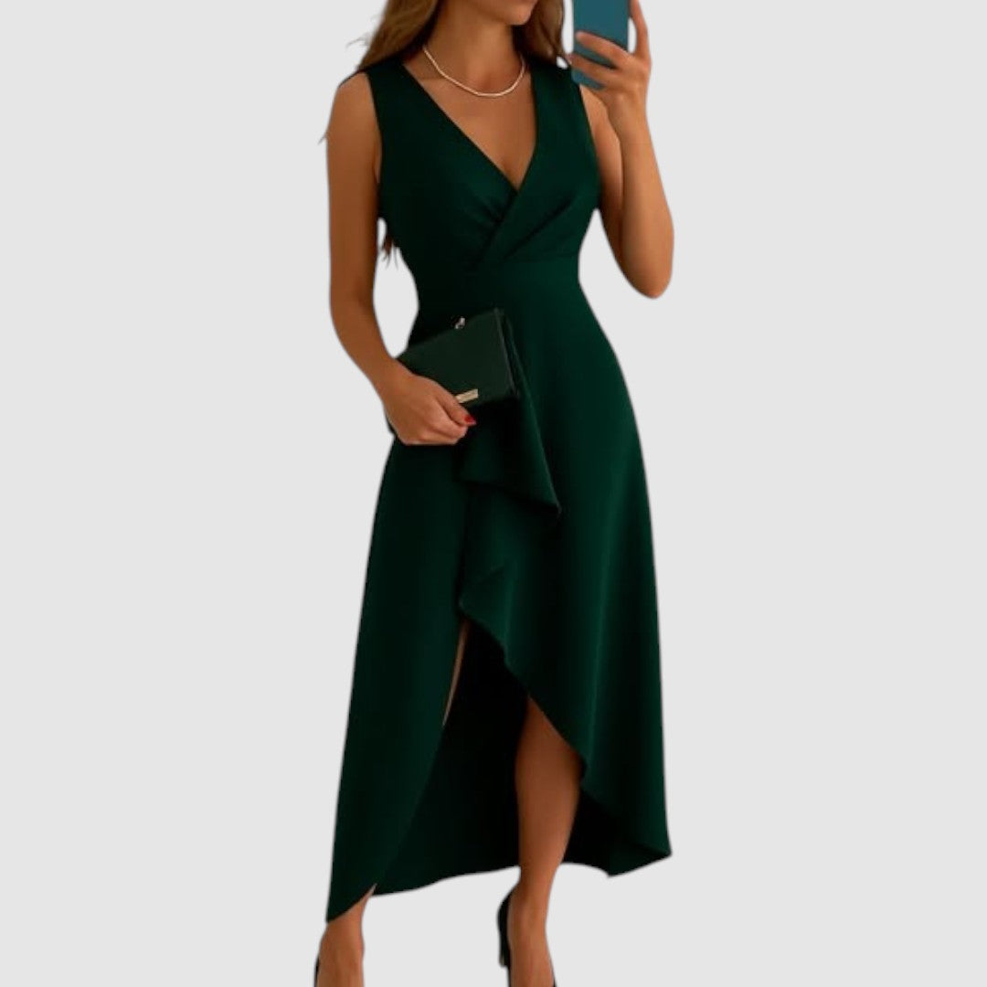 Valerie - Vestido envolvente elegante con escote en V Mujer
