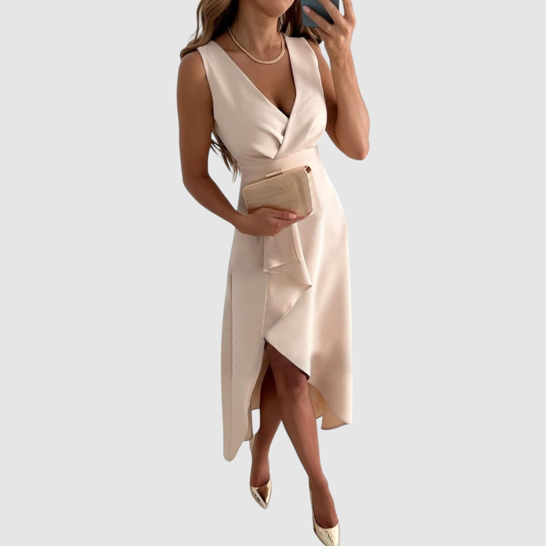Valerie - Vestido envolvente elegante con escote en V Mujer