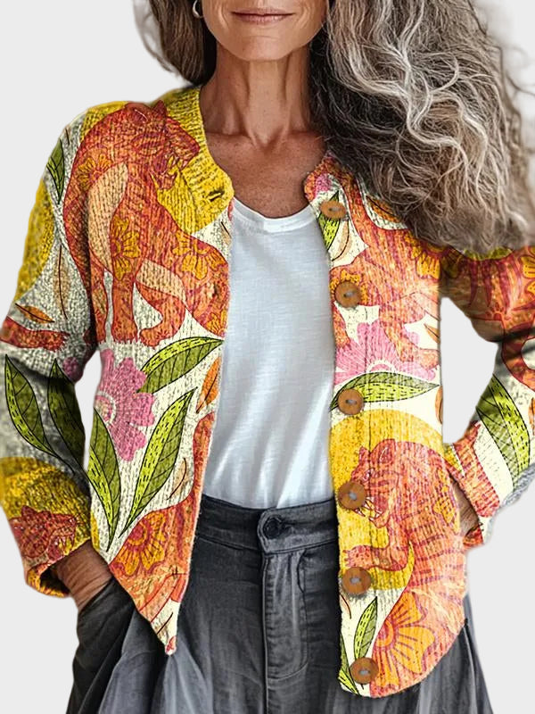 Kiandra™ – Cárdigan con estampado tropical