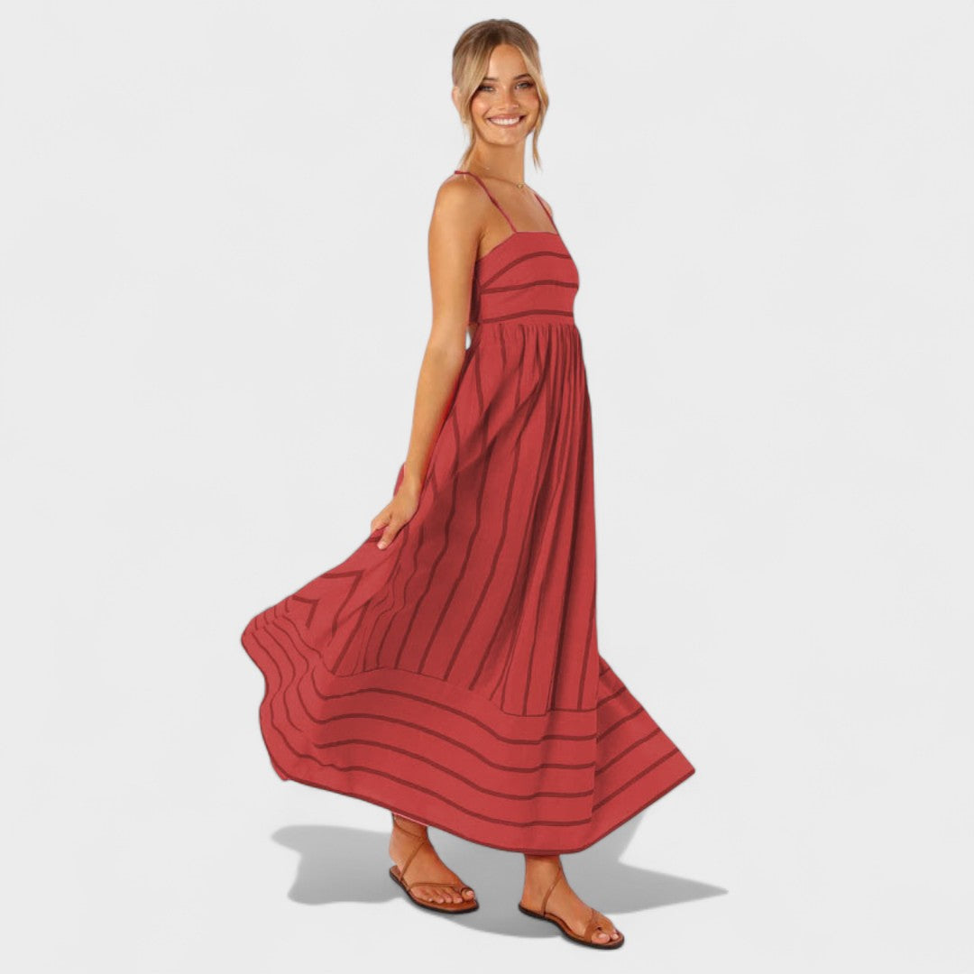 Camila - Vestido de rayas fresco