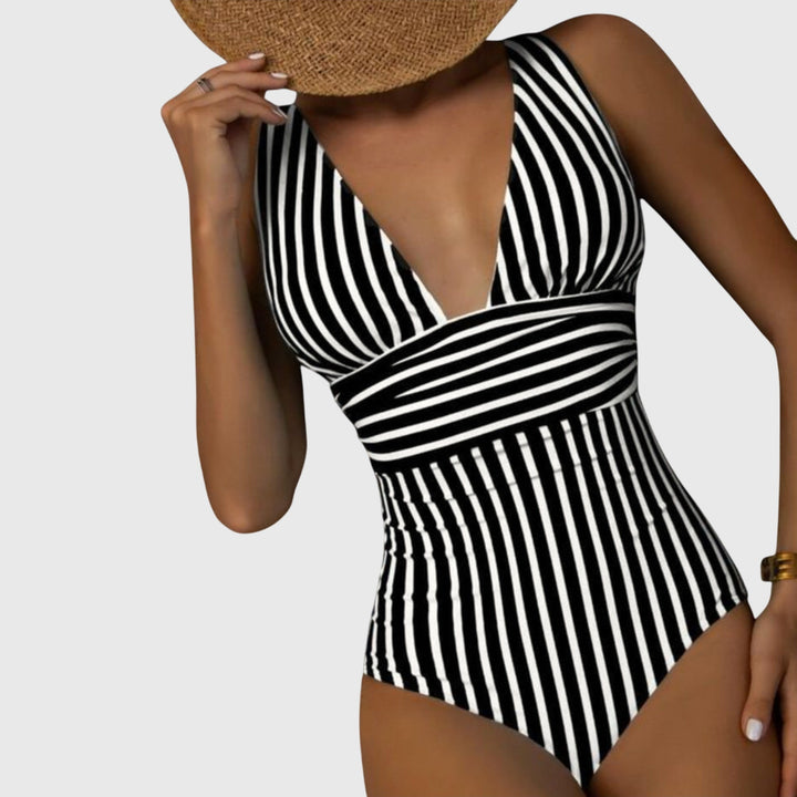 Sidonie | Maillot de bain una pieza a rayas con soporte