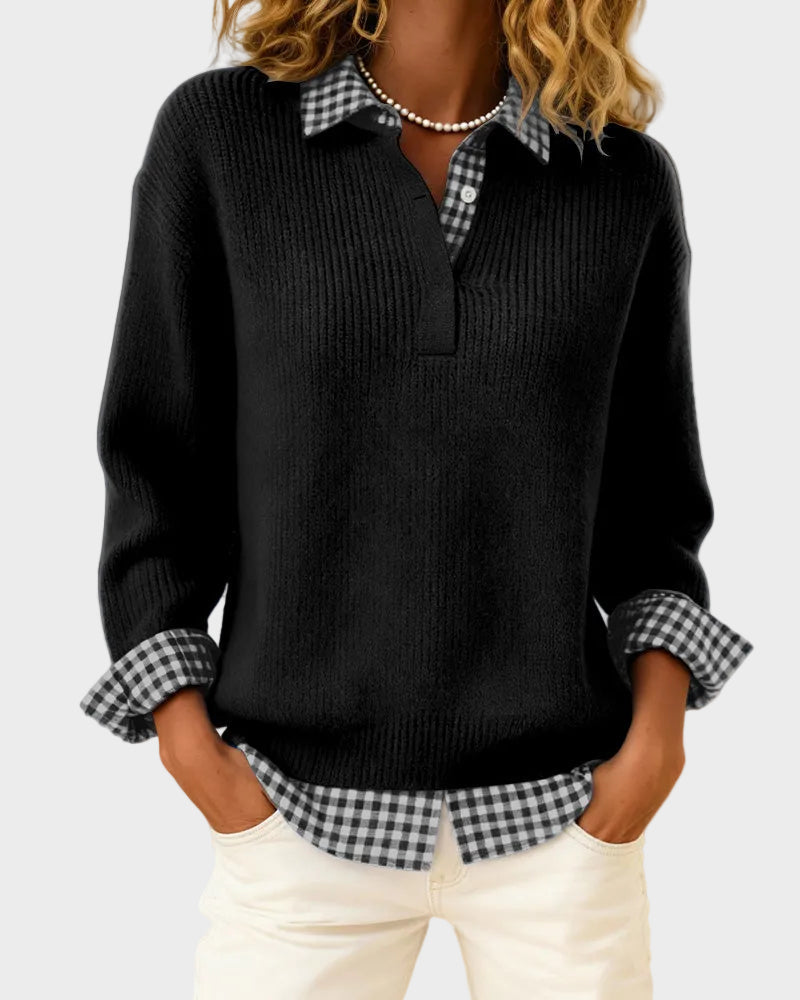 Viktoria – Jersey patchwork de cuadros multicolor – imagen 5