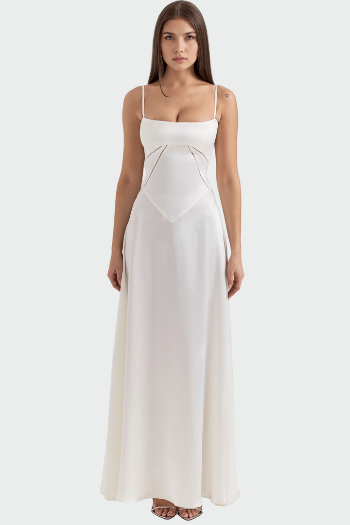 Vítězslava – Vestido de Satén para Dama Mujer