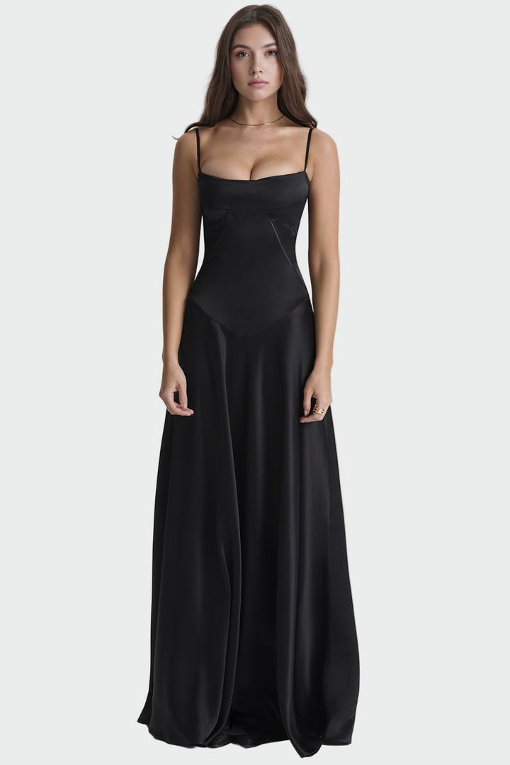 Vítězslava – Vestido de Satén para Dama Mujer