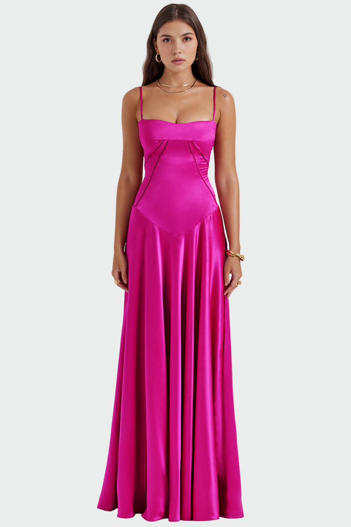Vítězslava – Vestido de Satén para Dama Mujer