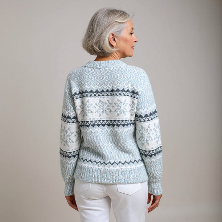 Enid | Jersey Fair Isle con copos de nieve