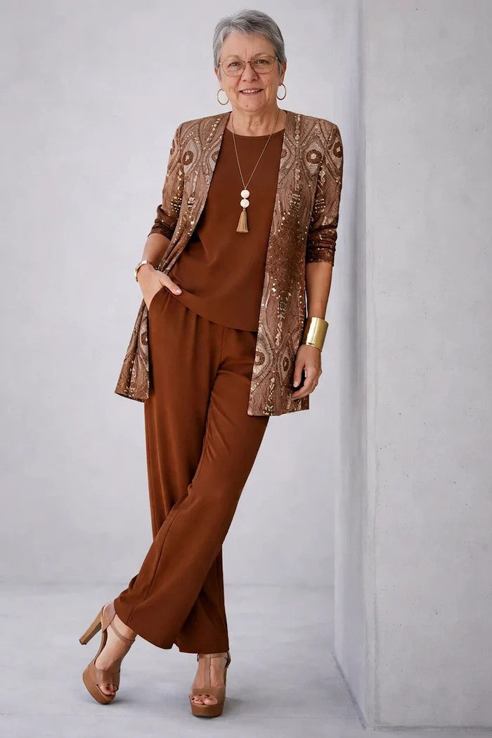 Begoña | Conjunto elegante de 3 piezas – Verde
