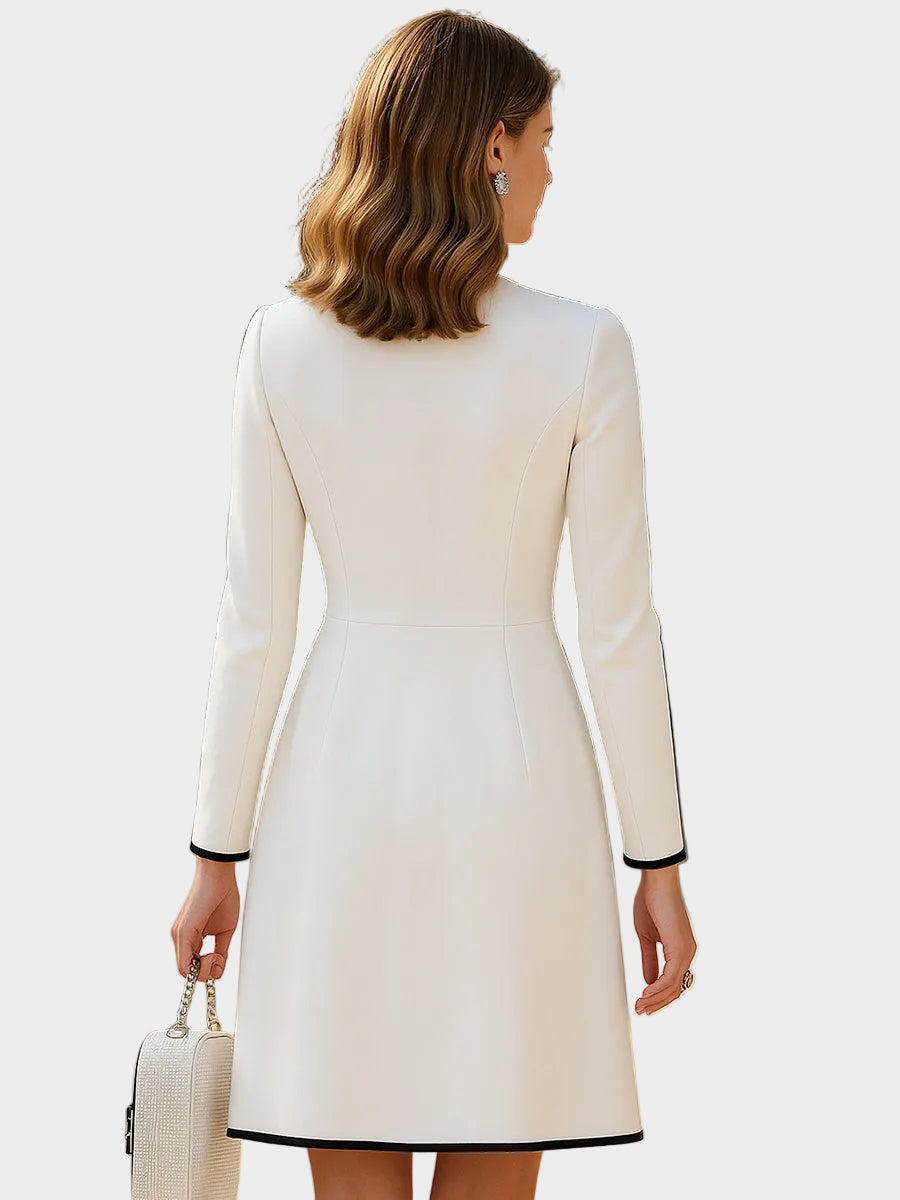 Ksenia – vestido midi en contraste Mujer