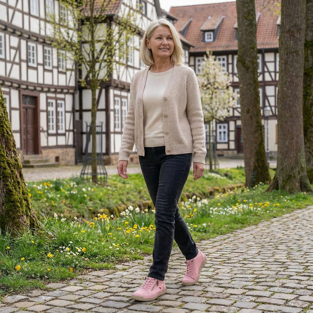 Zapatos Ortopédicos Flora Cómodos con Cierre de Cremallera