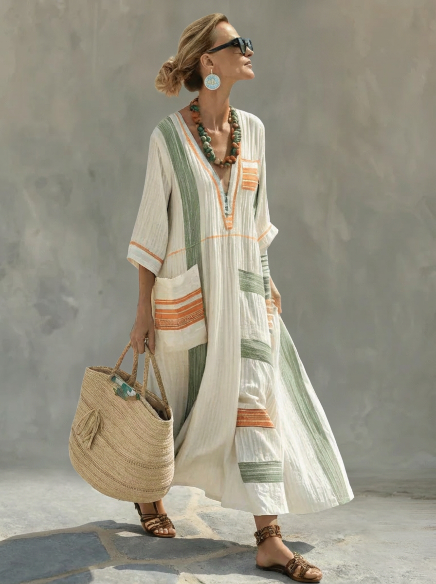 Vera | Vestido Maxi de Verano – Estilo Ligero y Romántico