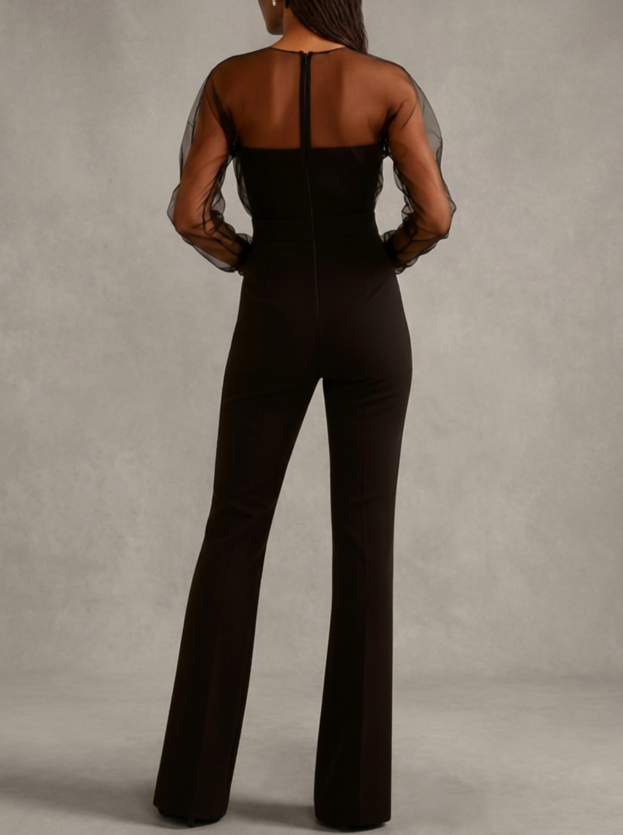 Sophie | Mono Elegante – Con Mangas de Red Transparentes