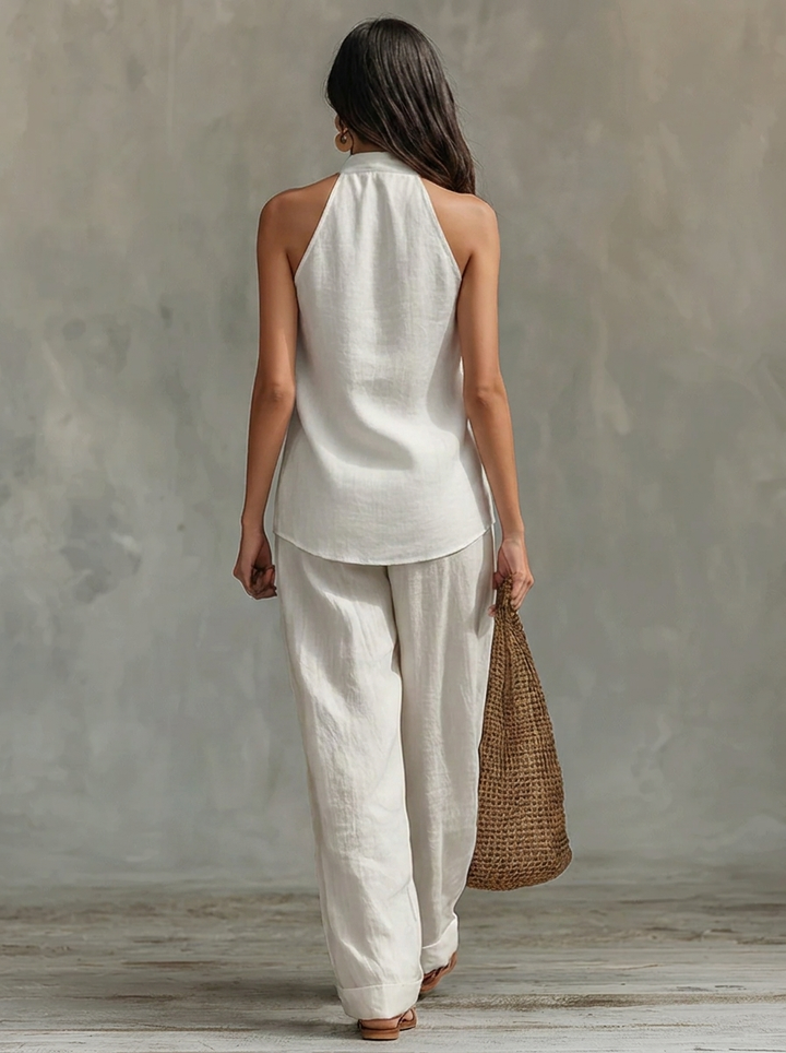 Zoë | Conjunto Sin Mangas – Pantalones Amplios, Estilo Ligero