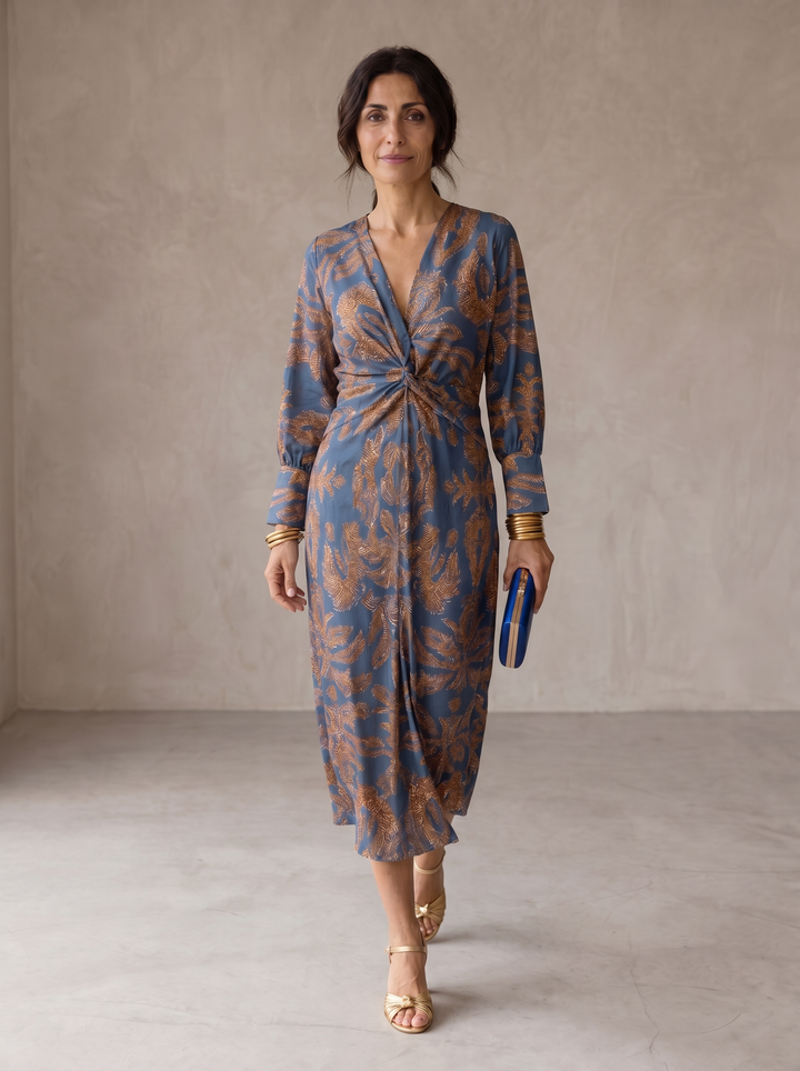 Celeste | Vestido Midi Elegancia Floreada