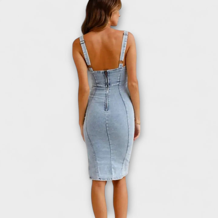 Anna - Vestido de mezclilla con tirantes ajustables Mujer