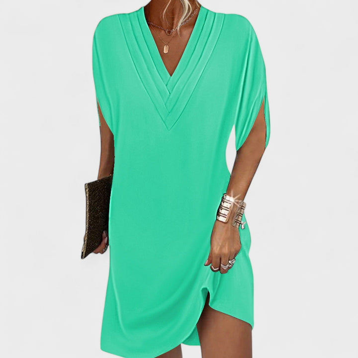 Helena - Vestido elegante con mangas abiertas