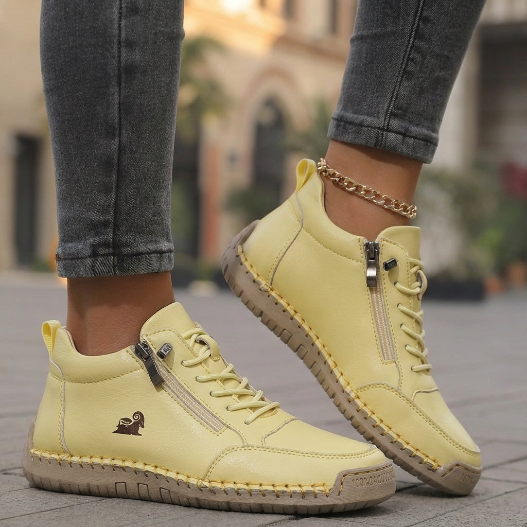 Zapatos Ortopédicos Flora Cómodos con Cierre de Cremallera