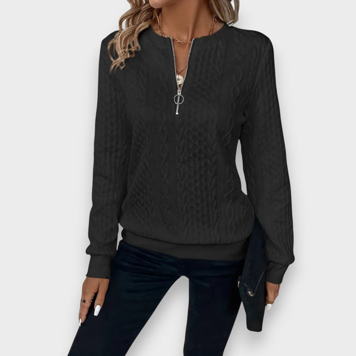 Eugénia - Elegante chaqueta de mujer con cremallera