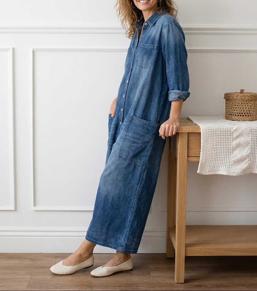 Fleur - Mono de Denim de Algodón | Comodidad y Estilo