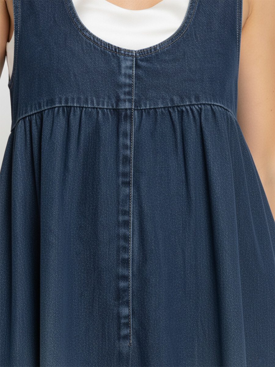 Iva - Vestido Maxi de Denim Vintage | Estilo Parisino