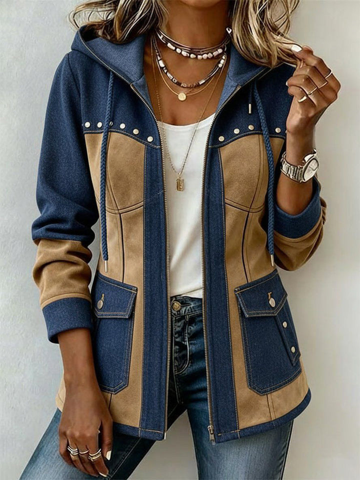 Ava | Chaqueta Patchwork con Capucha