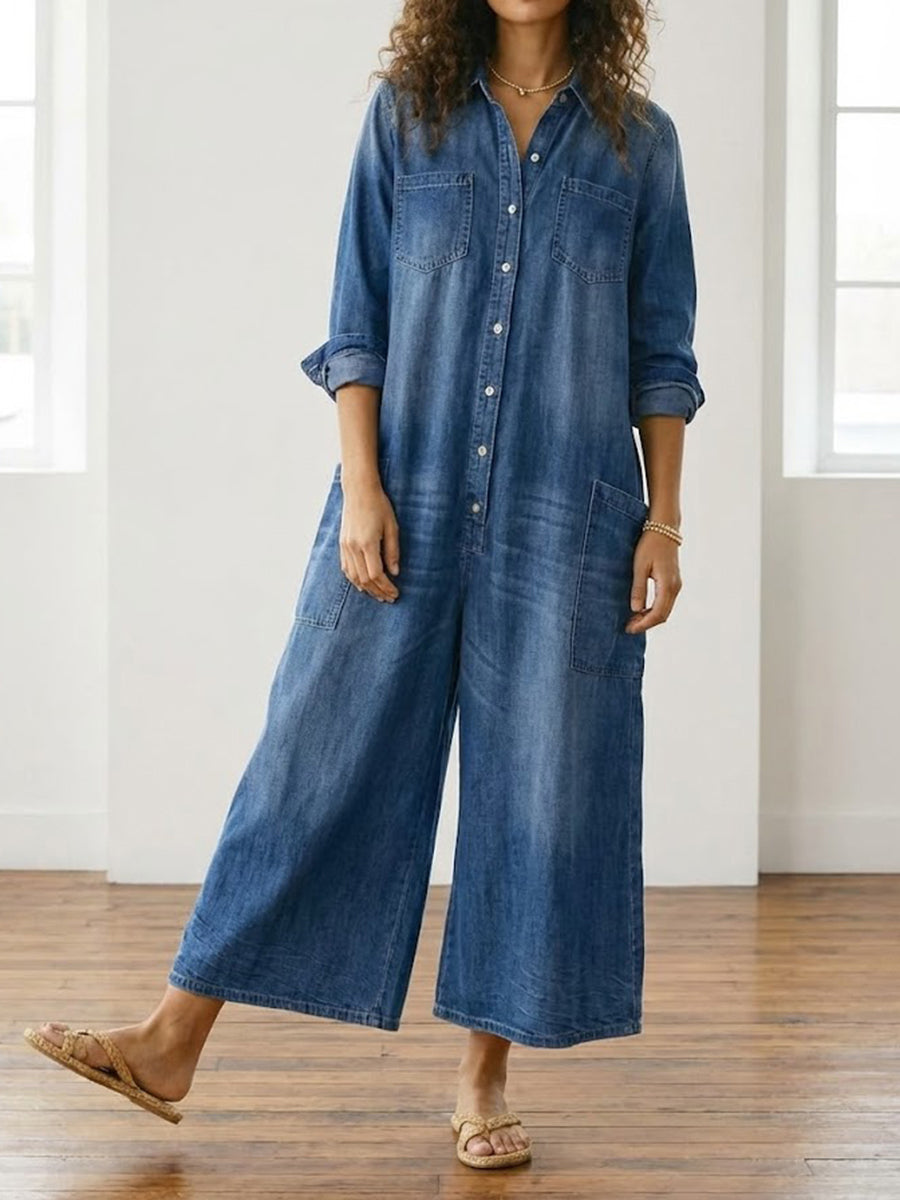 Fleur - Mono de Denim de Algodón | Comodidad y Estilo