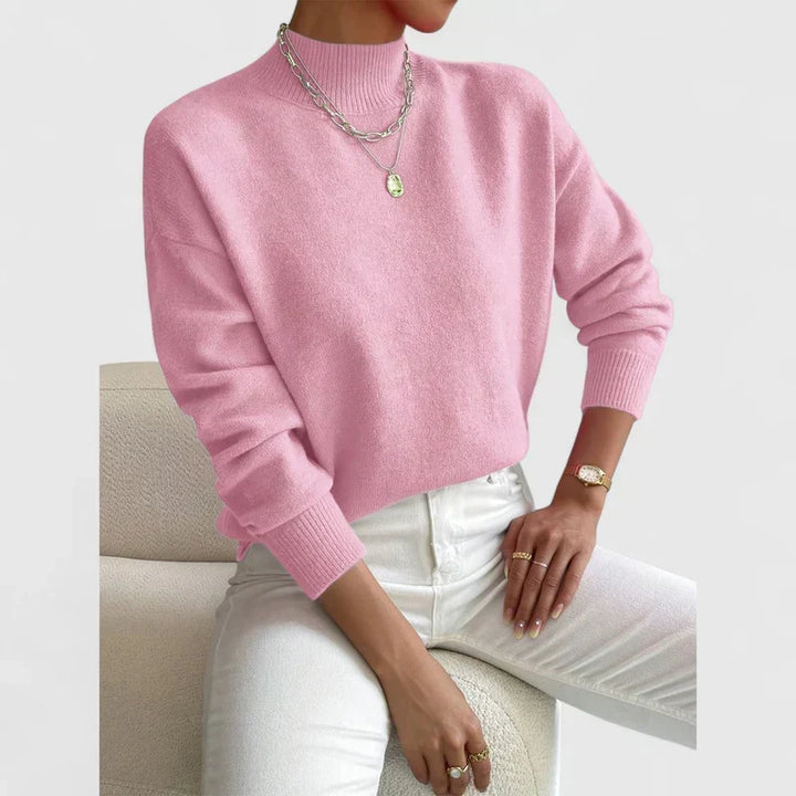 Isla - Jersey de punto minimalista con cuello alto