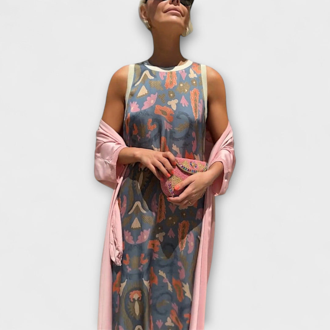 Julia – Vestido maxi com casaco a condizer