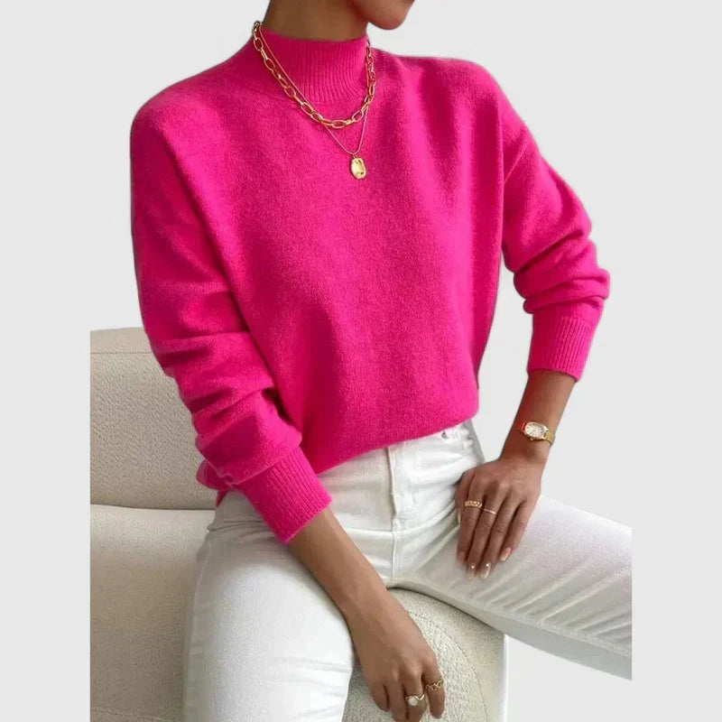 Isla - Jersey de punto minimalista con cuello alto