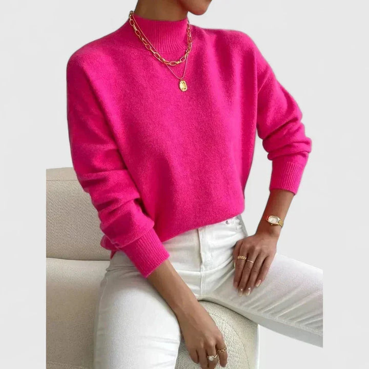 Isla - Jersey de punto minimalista con cuello alto