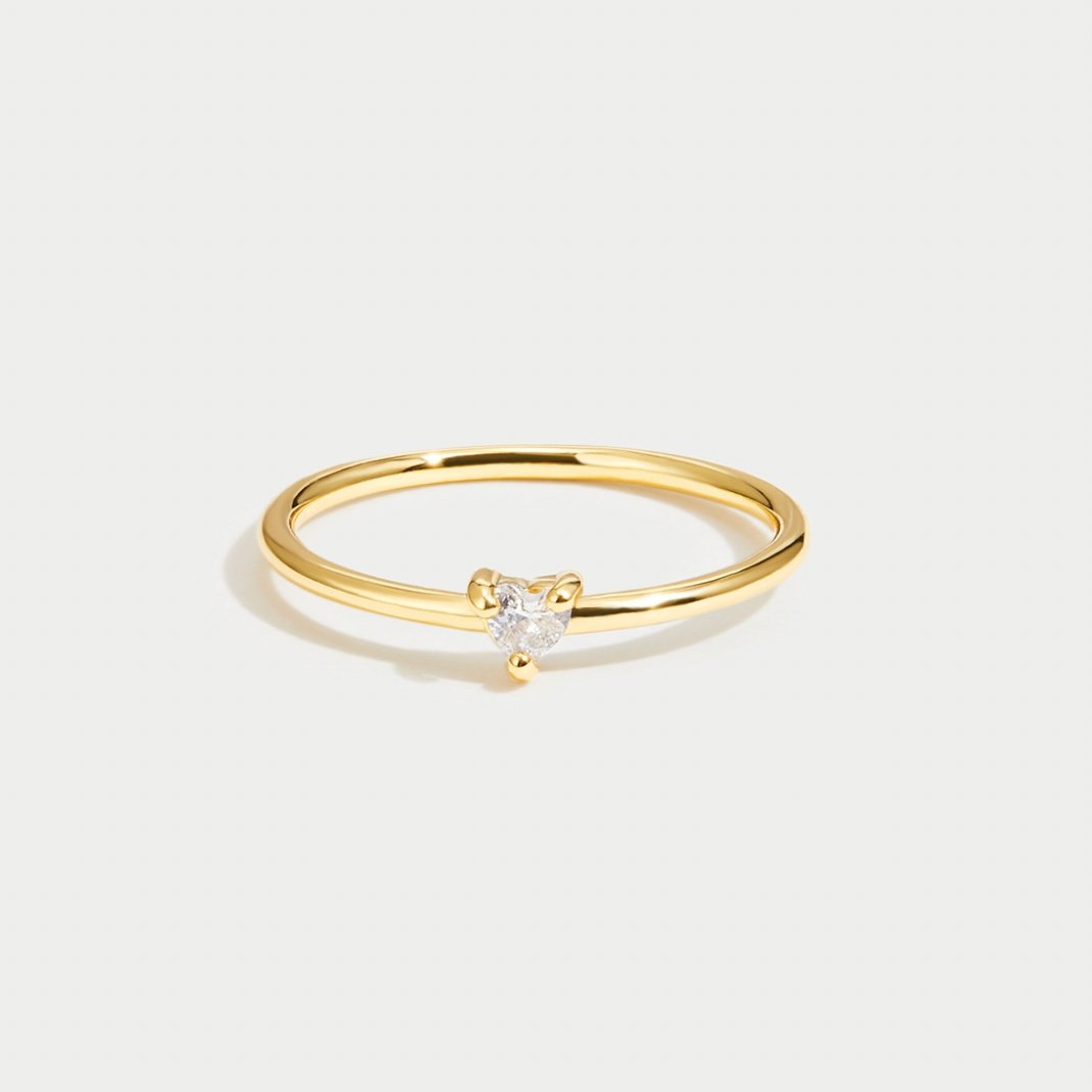 Jimena - Anillo de Corazón de Cristal
