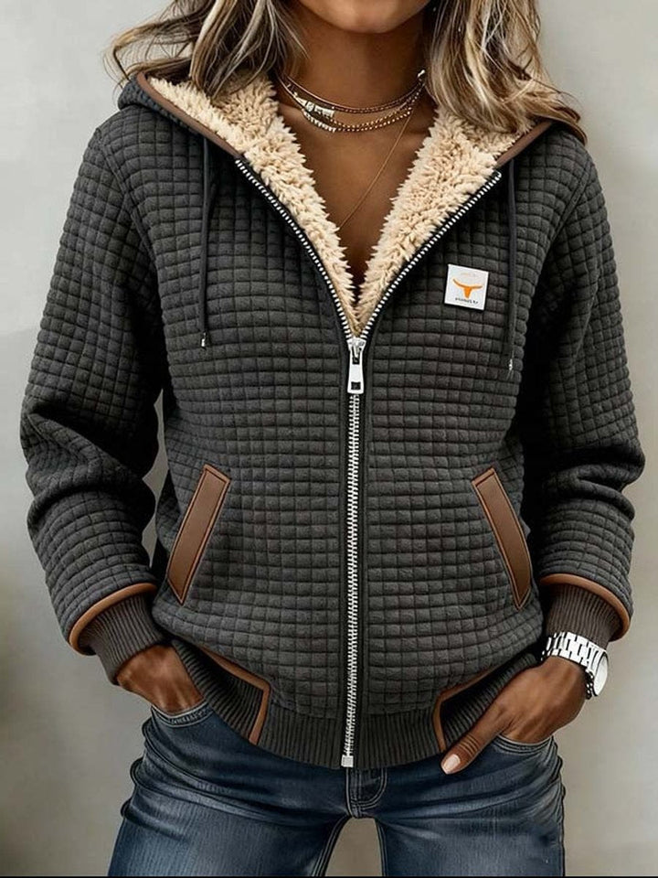 Bridgette | Chaqueta con Capucha Efecto Sherpa