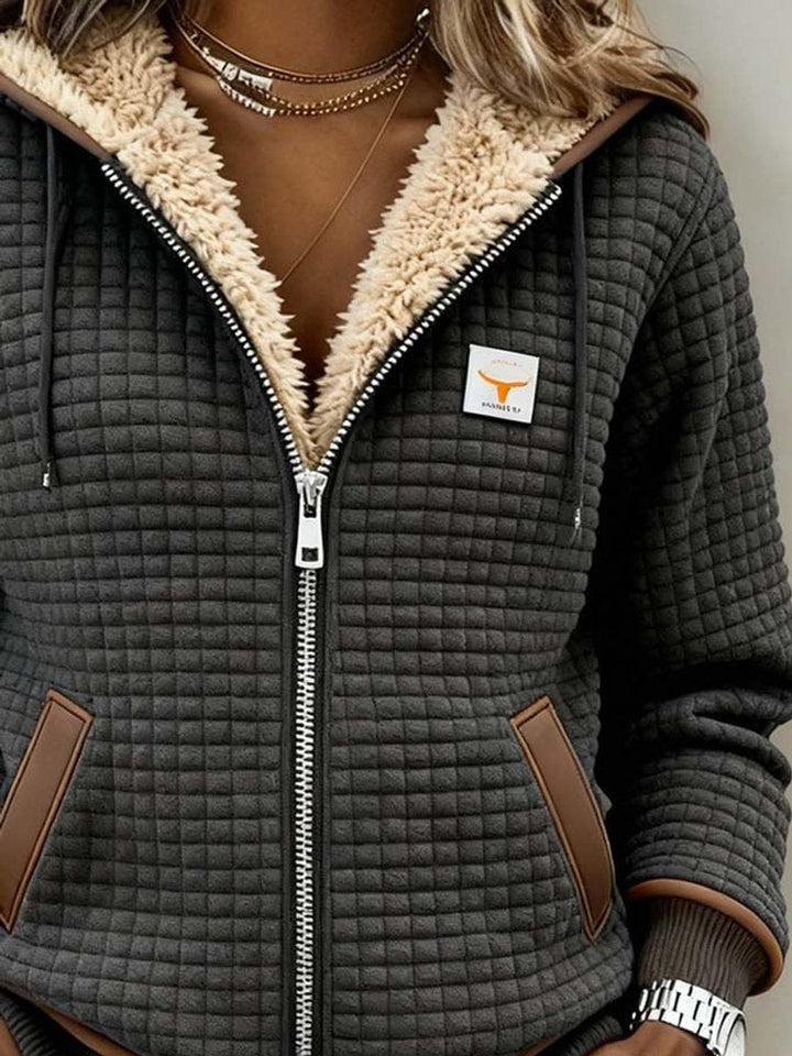 Bridgette | Chaqueta con Capucha Efecto Sherpa