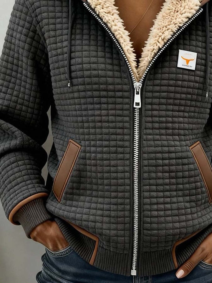 Bridgette | Chaqueta con Capucha Efecto Sherpa