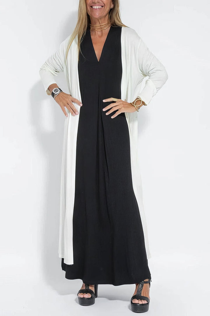 Ava™ | Vestido largo elegante + cárdigan